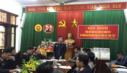 VIỆN KSND HUYỆN THƯỜNG TÍN TỔ CHỨC HỘI NGHỊ TỔNG KẾT CÔNG TÁC KIỂM SÁT...